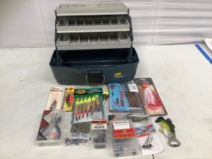 Plano Tackle Box w/ Misc Fishing Accessories, E-Comm Return