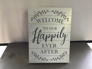 Pottery Barn , Welcom Home Decor Sign, Like New, Retail - $19.99