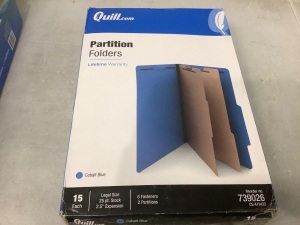 Quill Partition Folders, E-Comm Return