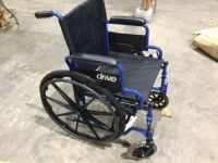Drive Medical Blue Streak Ultra-Lightweight Wheelchair With Flip-Backs Arms - Missing Foot Rests, Mousey-Needs Cleaned