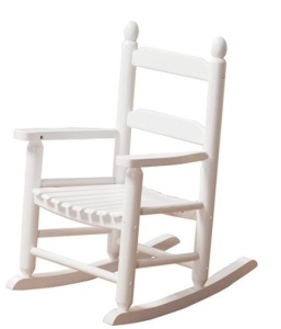 Child's Porch Rocker, White, Wood, Appears New