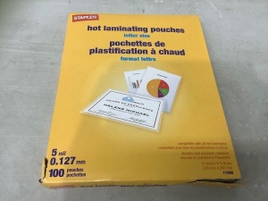 Staples Hot Laminating Pouches, E-Comm Return