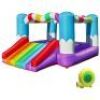 Turfee Rainbow Inflatable Jumper Bounce House with Blower, 12' x 9' x 6'&nbsp;