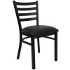 Ladder Back Metal Commercial Dining Chairs, Set of 4