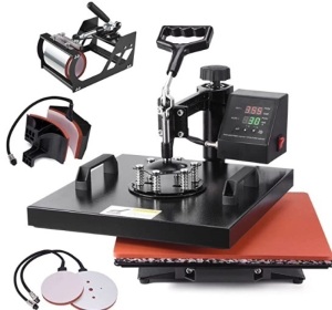 Pro 5 in 1 Dual Display Heat Press, Appears New, Untested, May Vary From Stock Photo