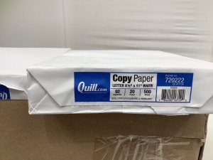 Lot of (10) Reams Quill Copy Paper, Appears New