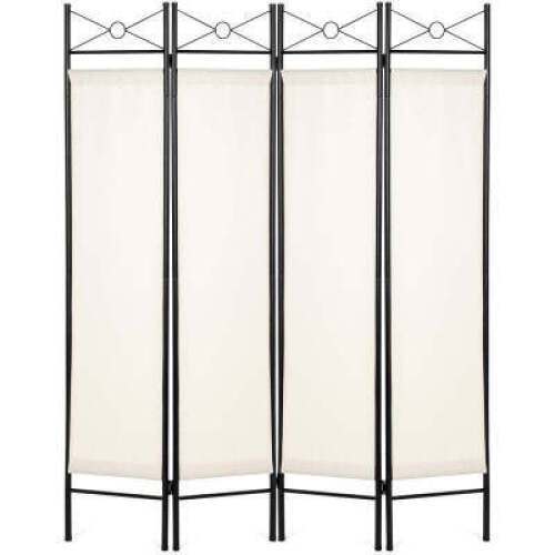 4-Panel Folding Privacy Screen Room Divider Decoration Accent, 6ft
