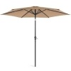 Outdoor Steel Market Patio Umbrella Decoration w/ Tilt, Crank Lift - 10ft