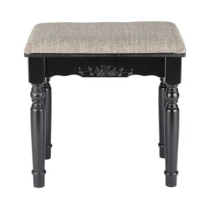 Vanity Stool with Solid Wood Legs