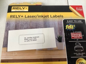 Rely Laser/Inkjet Labels, Appears new