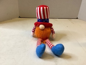 Lot of (3) Patriotic Gnome Light Up Plushies, Appears New