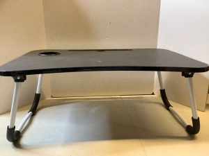 Bed Tray Table with Cup Holder and Folding Legs, Appears New