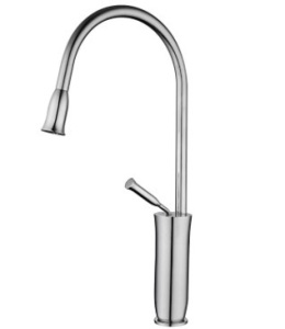 Single Handle Brass Kitchen Sink Faucet, Appears New, Retail $67.99