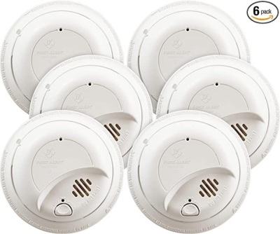 First Alert 9120B Smoke, Detector, Hardwired Alarm with Battery Backup, 6-Pack, Like New Retail - $61.51