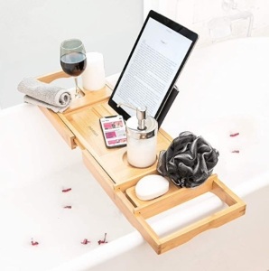 Bamboo Bath Caddy, Appears New