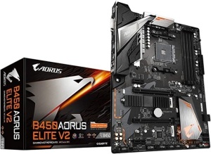 Gigabyte B450 AORUS Elite V2 (AMD Ryzen AM4/ATX/M.2 ThermalGuard/Hmdi/DVI/ USB 3.1/DDR4/Motherboard), Like New, Retail - $119.99