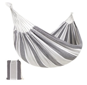 2-Person Brazilian-Style Double Hammock w/ Portable Carrying Bag, Steel