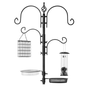 Best Choice Products, 4-Hook Bird Feeding Station, Steel Feeder Stand w/2 Bird Feeders- 91", Like New, Retail - $34.99