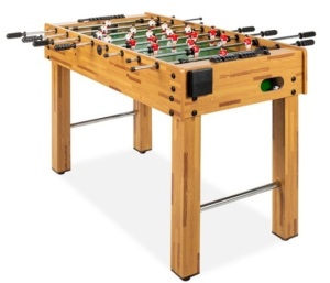 Foosball Game Table, Arcade Table Soccer w/ 2 Cup Holders, 2 Balls - 48in