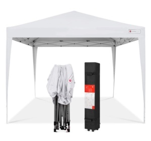 Outdoor Portable Pop Up Canopy Tent w/ Carrying Case, 10x10ft, White