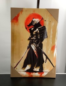 Samurai Warrior Wall Art, 16x24, Appears New