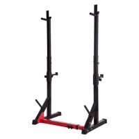 Ollieroo Multi-function Barbell Rack Dip Stand Gym Family Fitness Adjustable Squat Rack Weight Lifting Bench Press Dipping Station with Barbell Plate Rack - Appears New with Damaged Box&nbsp;