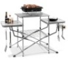 Portable Folding Grill Table w/ Carrying Case, 4 Utility Hooks
