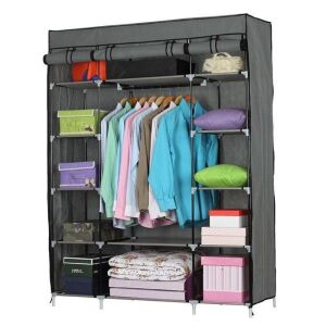 Portable Closet Wardrobe Organizer with Shelves