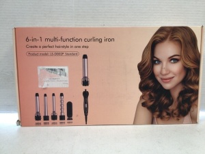 6 in 1 Multi Function Curling Iron/Wand, Powers Up, Appears new