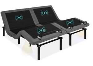 Adjustable Bed Base with Massage, Remote, USB Ports, Split King