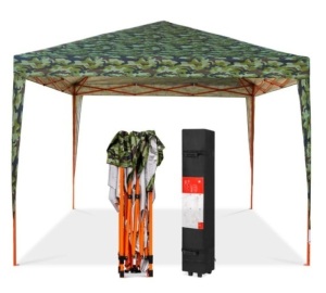 Outdoor Portable Pop Up Canopy Tent w/ Carrying Case, 10x10ft, Camo 