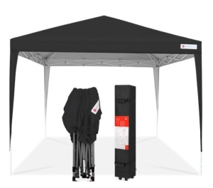 Outdoor Portable Pop Up Canopy Tent w/ Carrying Case, 10x10ft, Black