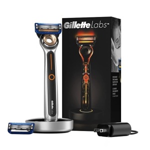 Gillette Heated Razor for Men, Starter Shave Kit by GilletteLabs,1 Handle, 2 Razor Blade Refills, 1 Charging Dock, Like New, Retail - $135