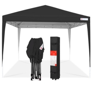 Outdoor Portable Pop Up Canopy Tent w/ Carrying Case, 10x10ft, Black