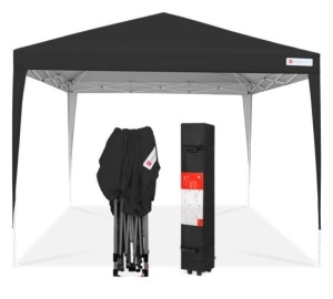 Outdoor Portable Pop Up Canopy Tent w/ Carrying Case, 10x10ft, Black