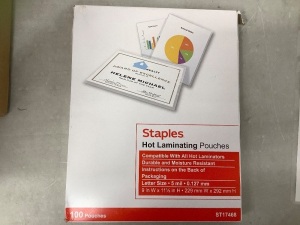 Staples Hot Laminating Pouches, Lot of Aprox 100, ECom Return