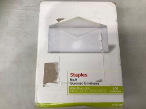 Staples, Gummed Envelopes, Aprox 500, ECom Ret