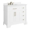 Home Decorators Collection Melpark 36 In. W X 22 In. D Bath Vanity With Cultured Marble Vanity Top and&nbsp;Sink, White - Appears New&nbsp;