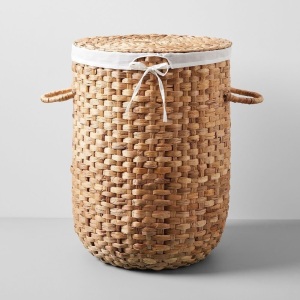 West Elm, Round Weave Laundry Basket, Large, Natural, Like New, Retail - $95