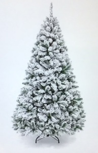 Best Choice Products 7.5ft Premium Snow Flocked ArtificialHoliday Christmas Pine Tree for Home, Office, PartyDecoration w/ 1,346 Branch Tips, Metal Hinges & Foldable base, Like New, Retail - $179.99