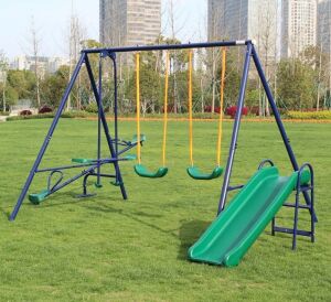 KL KLB Sport Metal Swing Set w/ Slide 