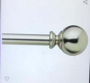 Bali Blinds 5/8" Ball Cafe Rod Set, 48-84", Satin Nickel, Like New, Retail - $18.99