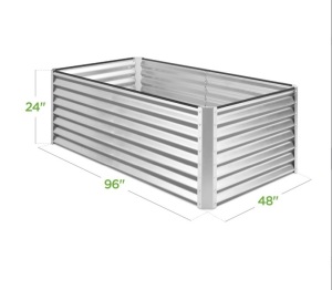 BCP Outdoor Metal Raised Garden Bed for Vegetables, Flowers, Herbs - 6x3x2ft SKY6007