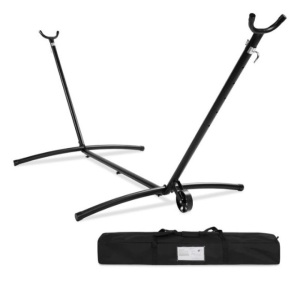 Portable Heavy-Duty Steel Hammock Stand w/ Built-In Wheel, Case - 9ft