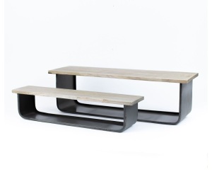 Pottery Barn, Floating Wood & Metal Shelves 11"x35"x10", Like New, Retail - $149