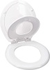 Ginsey Home Solutions Ginsey Adult & Child Wood Plastic PottyRing & EZ-Off Hinges Round Toilet Seat,Like New Retail - $34