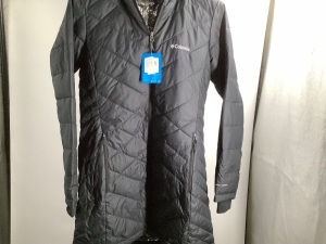 Columbia Long Puff Jacket, Large, Small Cut on Back, Ecommerce Return