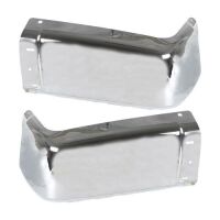 Chrome Steel Rear Bumper End Cap with Sensor Holes for 2007-2013 Silverado 1500/Sierre 1500