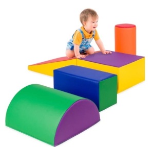 5-Piece Kids Climb & Crawl Soft Foam Shapes Structure Playset, Appears New Retail $144.99