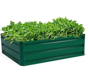 40 in. x 32 in. Dark Green Steel Raised Bed Vegetable Flower Plant Garden, Appears New